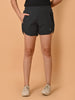 LYKCON Women's NS Lycra Activewear Running Shorts: Dark Grey, Black