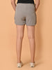 LYKCON Women's NS Lycra Activewear Running Shorts: Light Grey, White