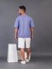 LYKCON Men's Cotton Lycra Oversized T-shirt - Lavender