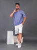 LYKCON Men's Cotton Lycra Oversized T-shirt - Lavender