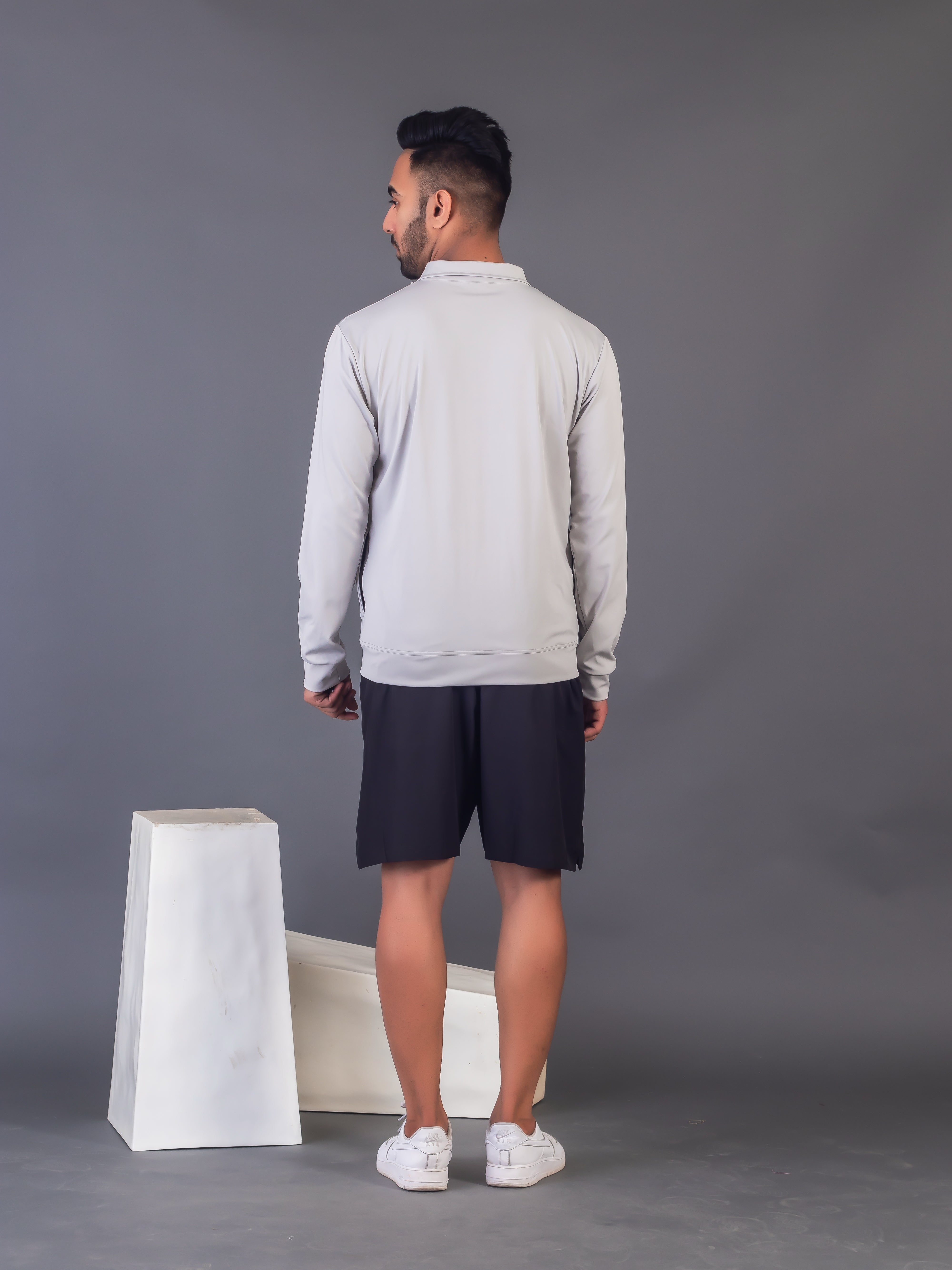 "SwiftFlex, Men's 4-Way Lycra Jackets: Light Grey"