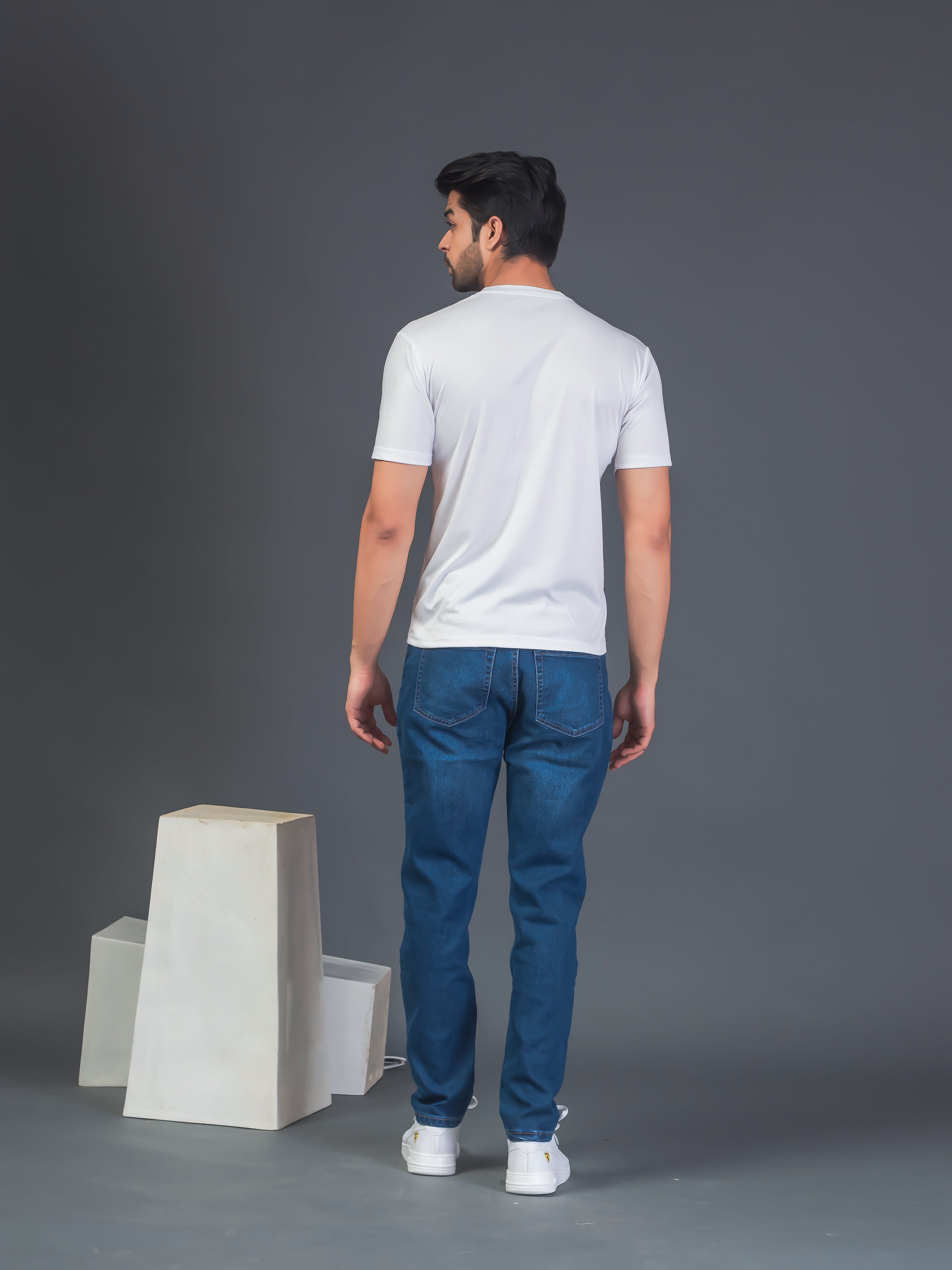 Men Soft Polyester White  Printed Tshirt Premium Soft Fabric- "Believe"