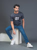 Men Soft Polyester Dark Grey Printed Tshirt Premium Soft Fabric- "Limited Edition"