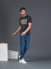 Men Soft Polyester Black  Printed Tshirt Premium Soft Fabric- "Believe in Yourself"