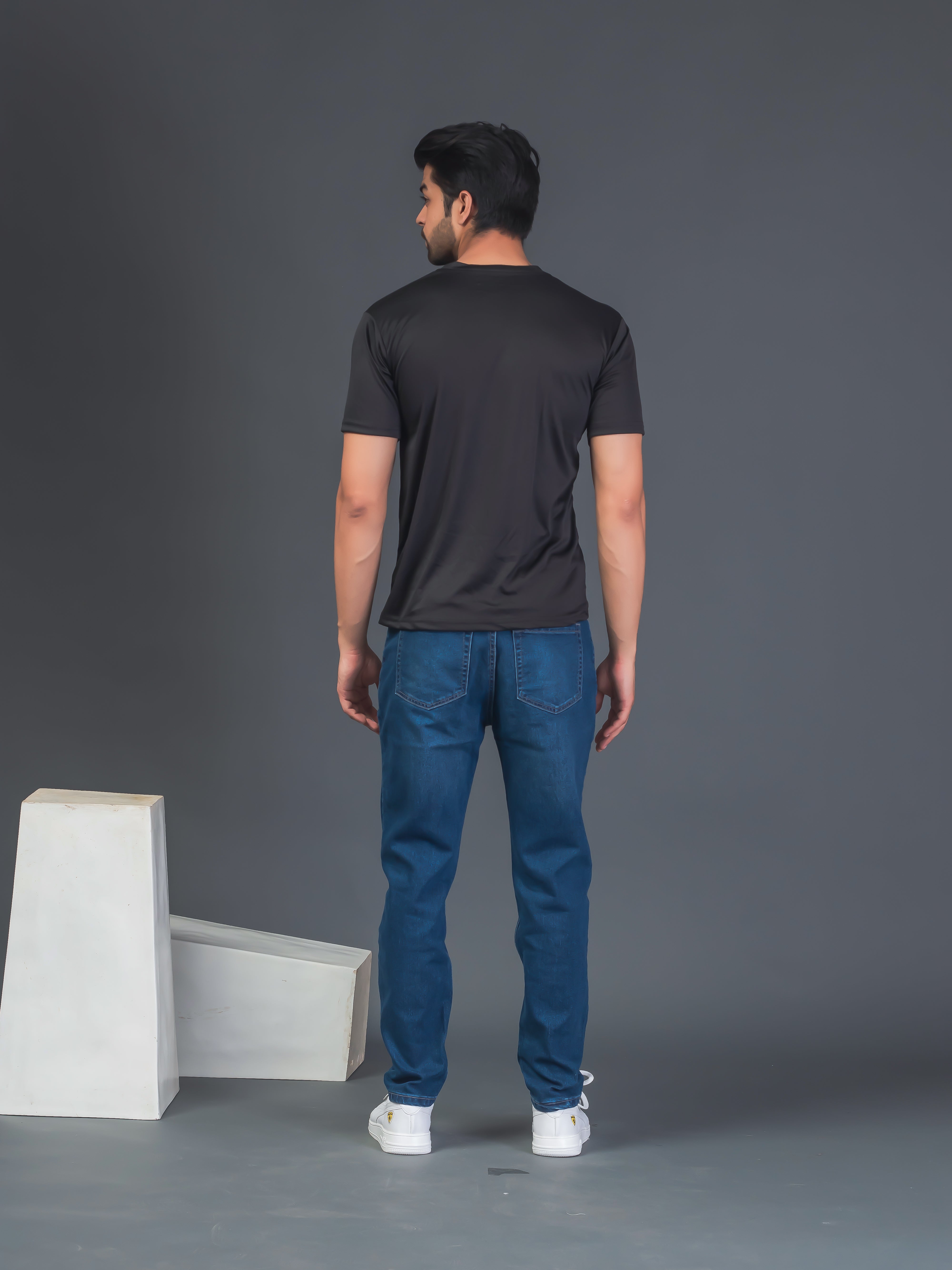 Men Soft Polyester Black  Printed Tshirt Premium Soft Fabric- "Believe in Yourself"