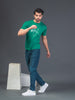 Men Soft Polyester Teal Green  Printed Tshirt Premium Soft Fabric- "Relax"