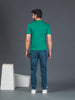 Men Soft Polyester Teal Green  Printed Tshirt Premium Soft Fabric- "Relax"