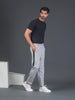 "DynamicFlex Men's Light Grey 4-Way Lycra Track Pants: Unleash Your Movement"