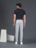"DynamicFlex Men's Light Grey 4-Way Lycra Track Pants: Unleash Your Movement"