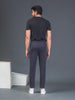 "DynamicFlex Men's Dark Grey 4-Way Lycra Track Pants: Unleash Your Movement"