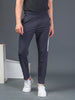 "DynamicFlex Men's Dark Grey 4-Way Lycra Track Pants: Unleash Your Movement"