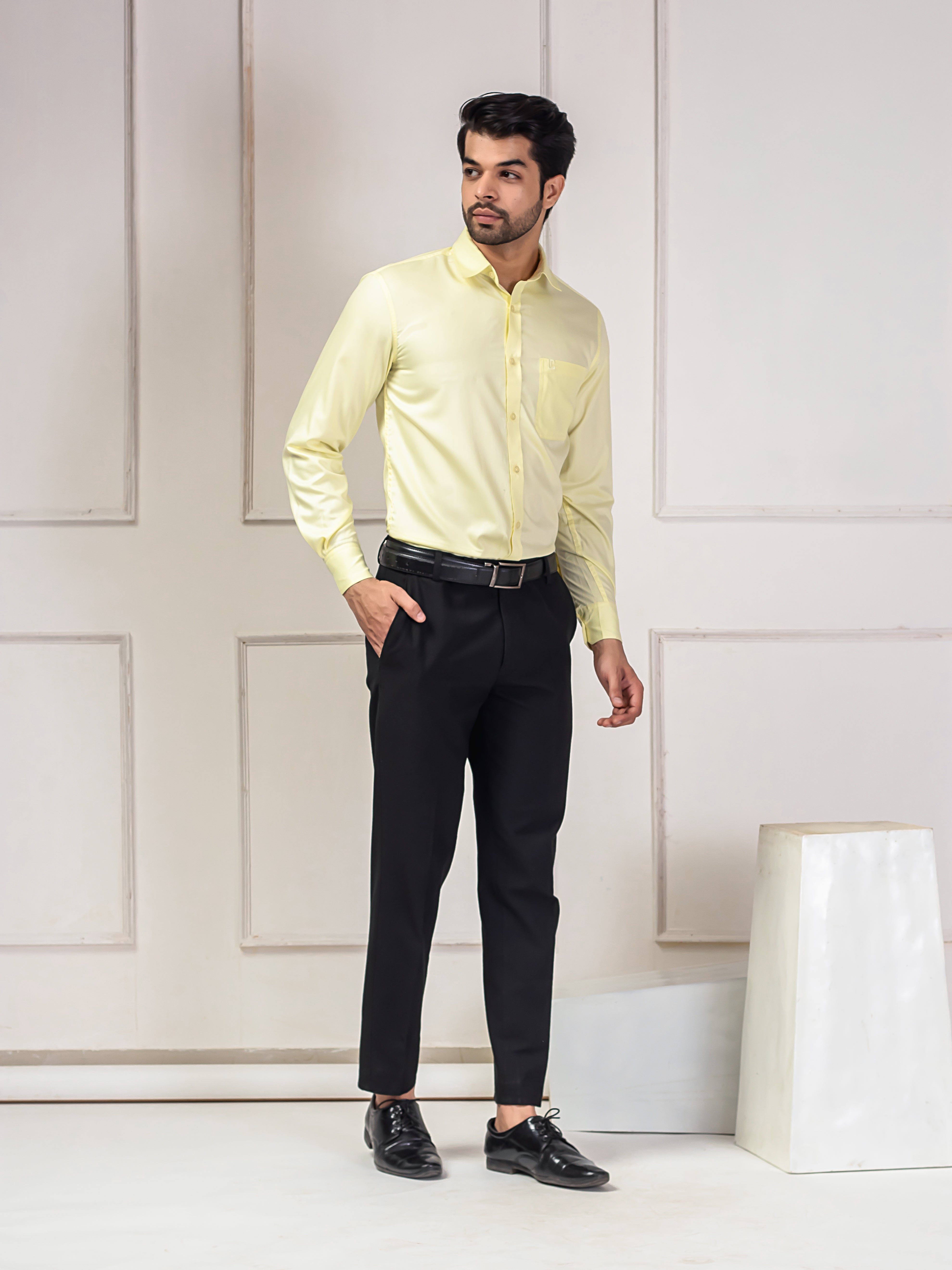 Men's Full Sleeves Plain Shirt Premium Giza Cotton :  Pick Any 2