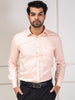 "Eternal Elegance: Men's Full Sleeves Plain Peach Shirt Giza Cotton Perfection"