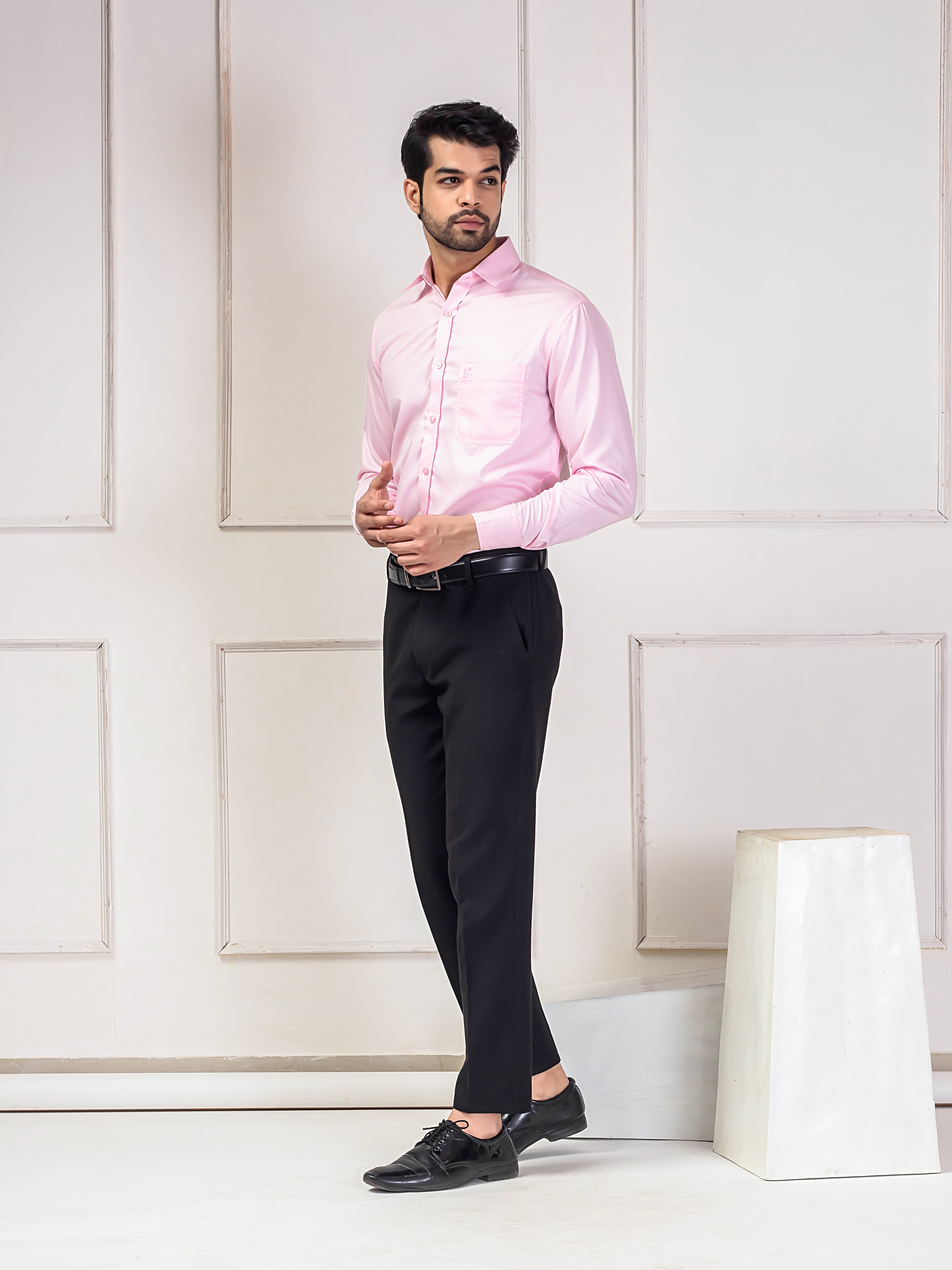 Men's Full Sleeves Plain Shirt Premium Giza Cotton :  Pick Any 2