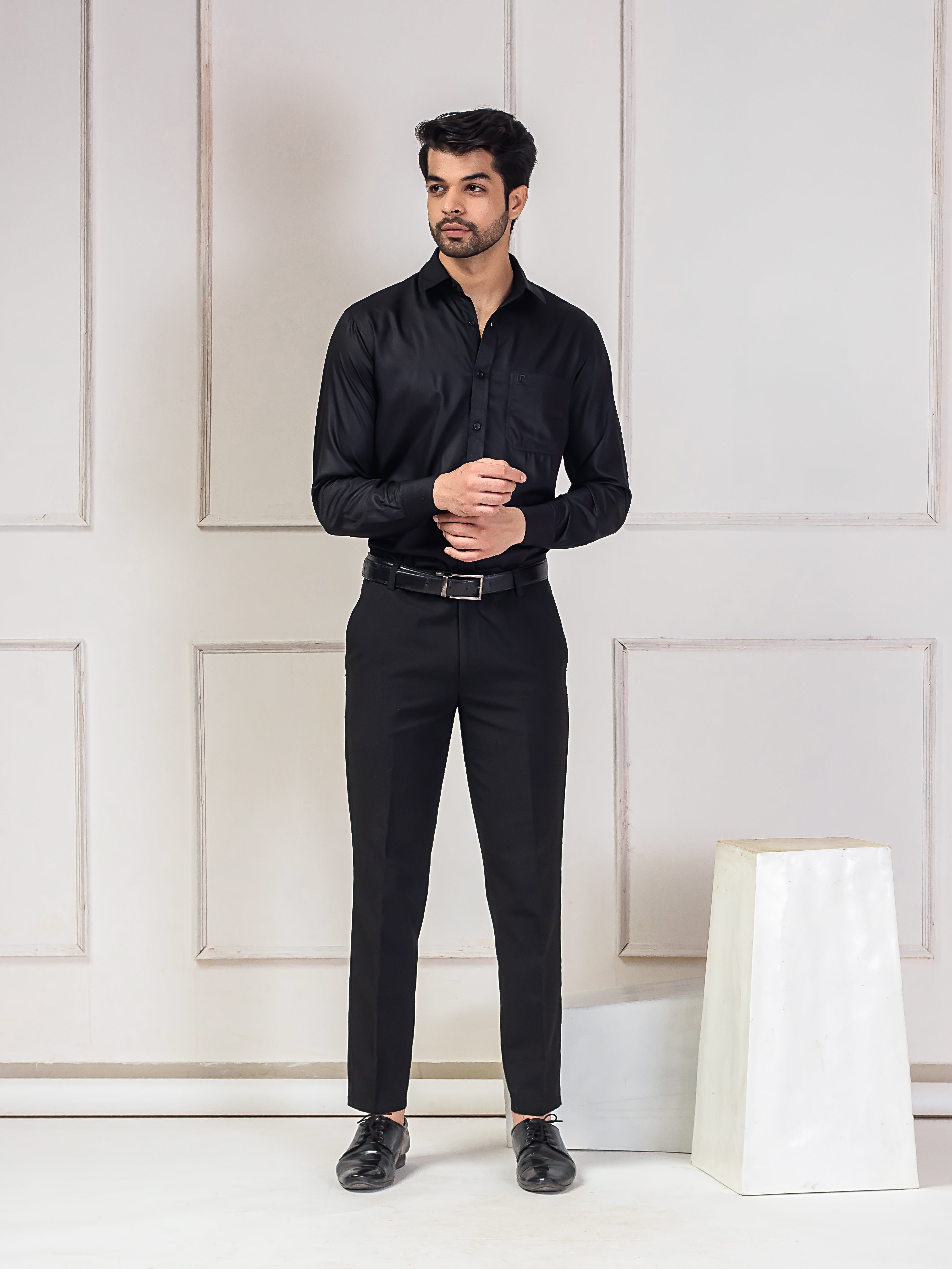 Men's Full Sleeves Plain Shirt Premium Giza Cotton :  Pick Any 2