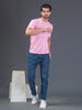 Men Soft Polyester Pink  Printed Tshirt Premium Soft Fabric- "Positive"
