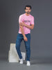 Men Soft Polyester Pink  Printed Tshirt Premium Soft Fabric- "Positive"