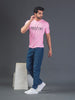 Men Soft Polyester Pink  Printed Tshirt Premium Soft Fabric- "Positive"