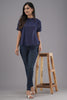Lykcon Women's Premium Rapid Dry High Low T-shirt-Navy Blue