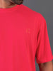 LYKCON Men's Cotton Lycra Oversized T-shirt - Fuschia Pink
