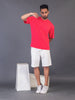 LYKCON Men's Cotton Lycra Oversized T-shirt - Fuschia Pink