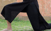Sleek Solitude: Black Mandarin Collar Kurti with High Slit