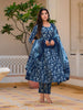 Lykcon Floral Elegance: Cotton Flared Kurta with Pant & Dupatta
