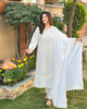 Ethereal White: Rayon Kurta Pant Dupatta Set with Lace Details – Lykcon