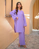Orchid Elegance: Lavender Luxury Cotton Two-Piece Dress Set – Lykcon