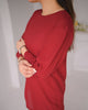 Crimson Comfort: Rayon Two-Piece Dress Set – Lykcon