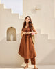 Basic V-Neck Kurta Set with Pants