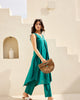 Basic V-Neck Kurta Set with Pants