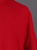 LYKCON Men's Cotton Lycra Oversized T-shirt - Red