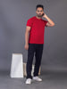 Lykcon Men's Round Neck Premium Cotton T-Shirt- Maroon