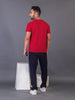 Lykcon Men's Round Neck Premium Cotton T-Shirt- Maroon