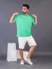 LYKCON Men's Cotton Lycra Oversized T-shirt -Sea Green