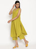 Basic V-Neck Kurta Set with Pants