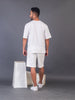 LYKCON Men's Cotton Lycra Oversized T-shirt - White