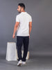 Lykcon Men's Polo Neck Premium Cotton T-Shirt- Solid White