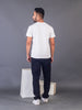 Lykcon Men's Round Neck Premium Cotton T-Shirt- White