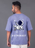 Lykcon Unisex Cotton Lycra Printed Graphic T-Shirt-Astronaut-Lavender