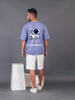 Lykcon Unisex Cotton Lycra Printed Graphic T-Shirt-Astronaut-Lavender