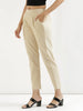 Women's Cotton Pants with Half Elasticated Waistband