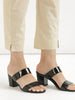 Women's Beige Cotton Pants with Half Elasticated Waistband