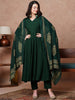 Regal Solid Anarkali Ensemble with Detailed Dupatta