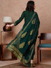 Regal Solid Anarkali Ensemble with Detailed Dupatta