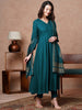 Regal Solid Anarkali Ensemble with Detailed Dupatta