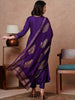 Regal Solid Anarkali Ensemble with Detailed Dupatta