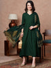 Regal Solid Anarkali Ensemble with Detailed Dupatta