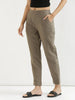 Women's Cotton Pants with Half Elasticated Waistband